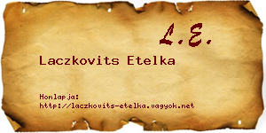 Laczkovits Etelka névjegykártya