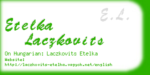 etelka laczkovits business card